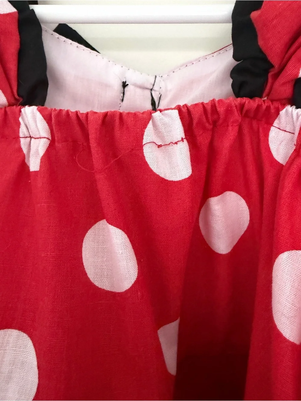 Kids Minnie Mouse Red Polka Dot Tulle Dress w/Headband Ears